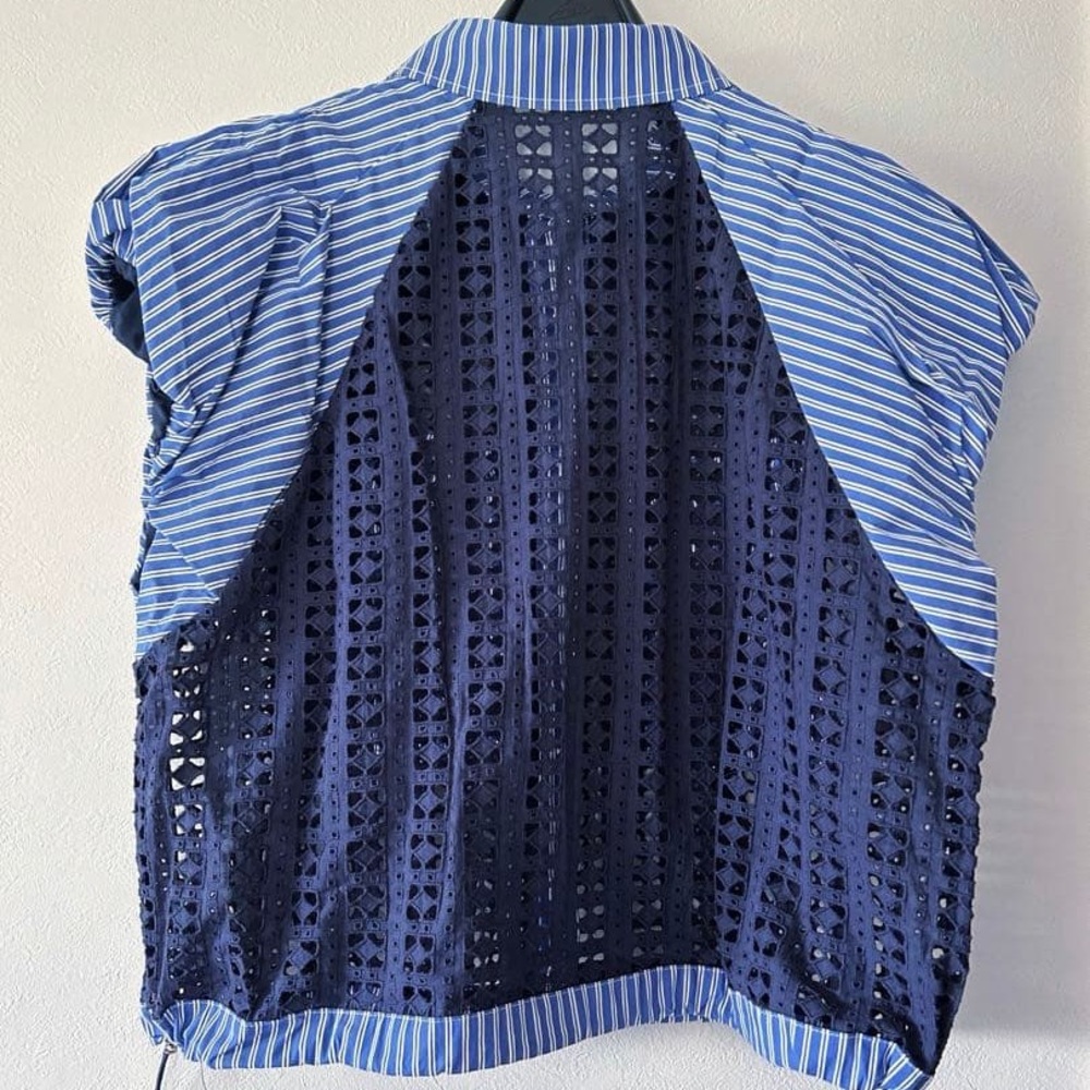 Blue Striped Women's Top - Picture 3 of 4